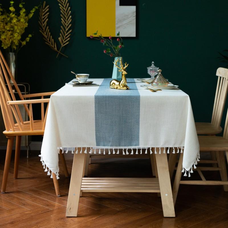 Waterproof Tablecloth With Tassels Christmas Party Decor Home Textile Table Cover Ins Style