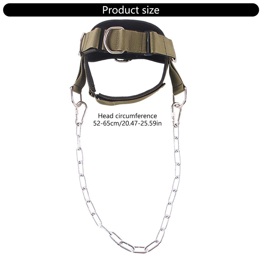 Fitness Neck Harness Weight Lifting Training Exerciser Head Harness Exerciser with Steel Chain Boxing Trainer Equipment