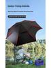 A1R 2025 Double Layer Fishing Umbrella: Large, Black Glue, Sun Protection, Windproof, Rainproof, Folding Design