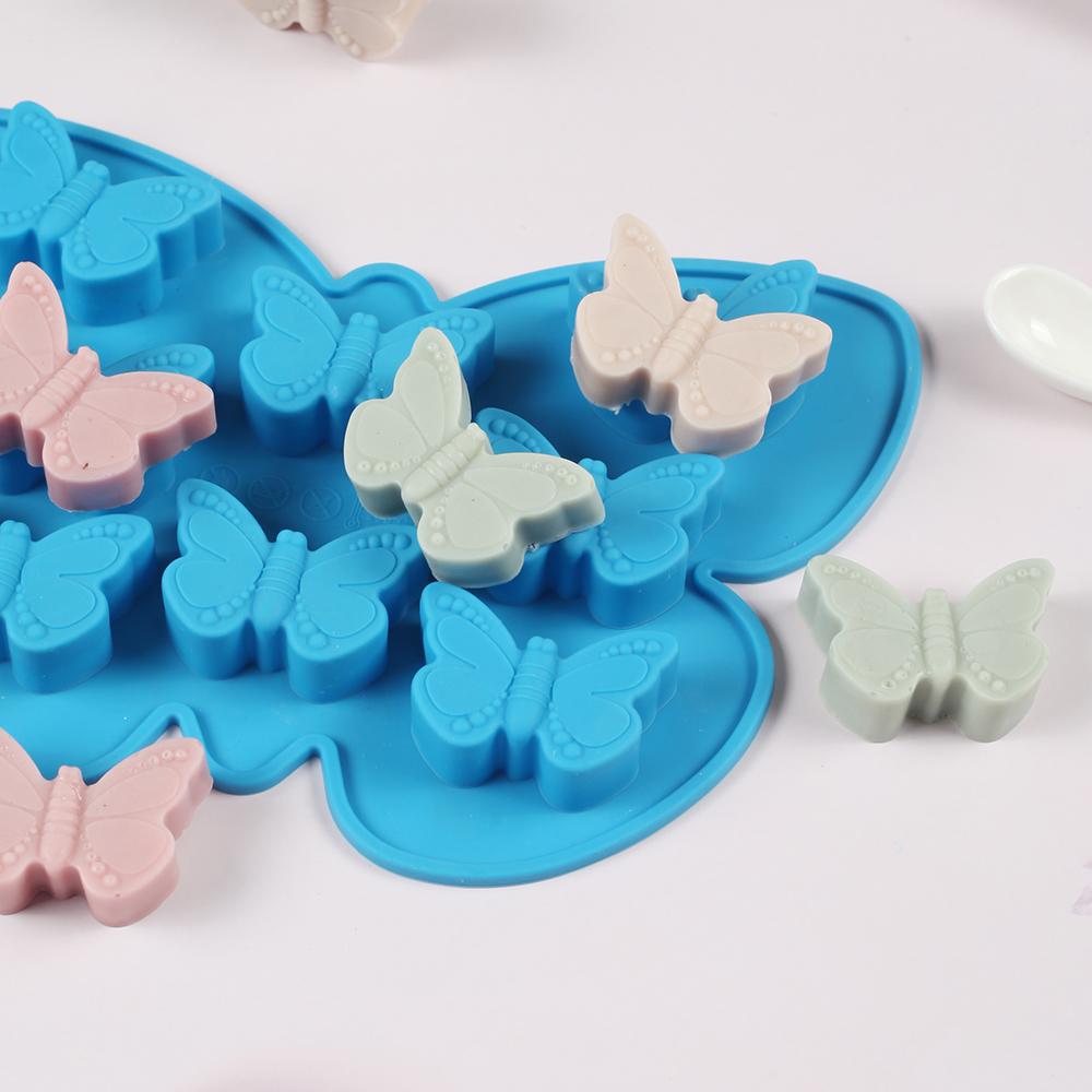 1pc 8Cavity Butterfly Silicone Baking Mold Non Stick Cake Chocolate Mould Oven Microwave DIY Baking Tool for Home Kitchen Bakers