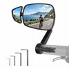 ABS Frame Bike Handlebar Mirror Glass ,Acrylic Handlebar Mirror  15 To 22mm Handlebars