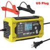 6A 12V For Lead Acid AGM Gel Batteries Charging Car Battery Chargers Intelligent Pulse Repair Household Storage Cell Charger