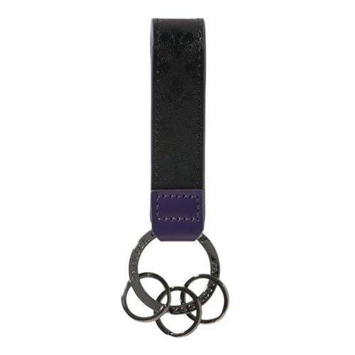 PATRICK COX BLACK KINGS Leather Keyring Keychain PXMW6FK1 - Black