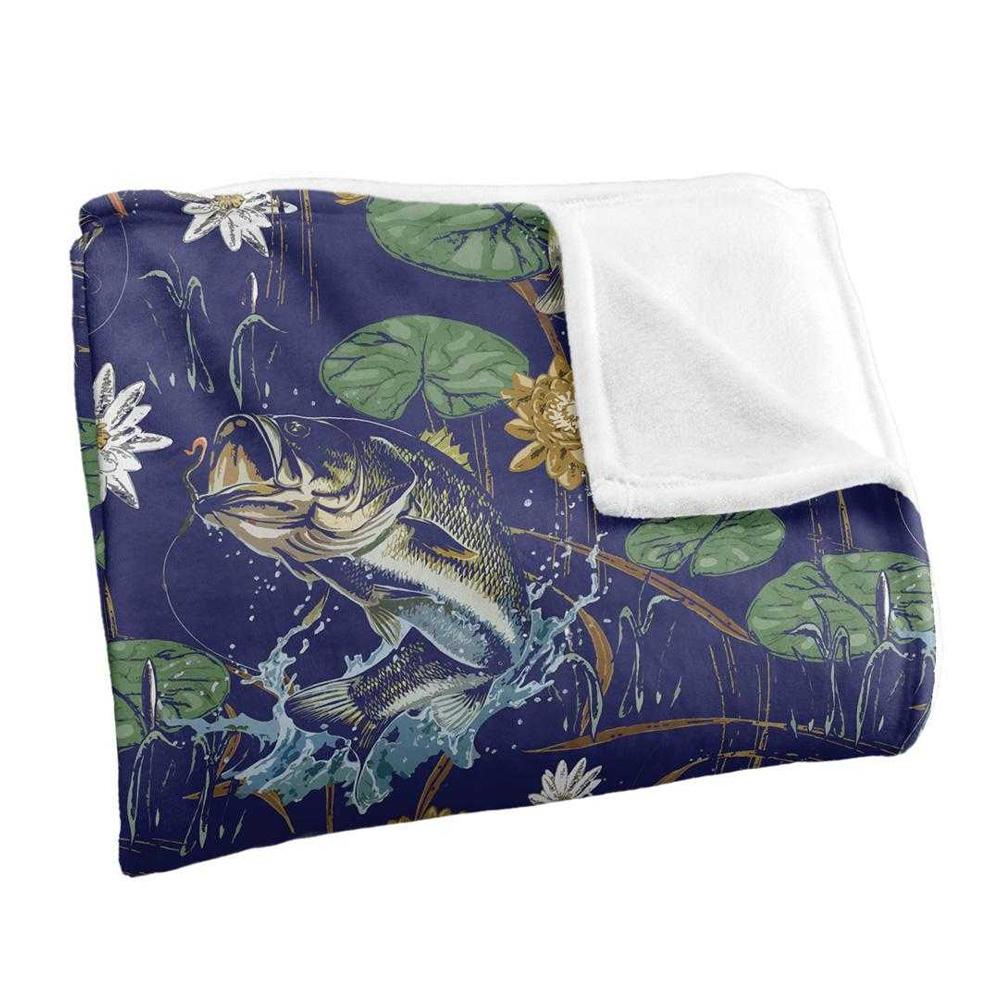 JQ Licensing Jl-Jp-Jq Seidige Tiki-Blume Angeln Superweiche Decke