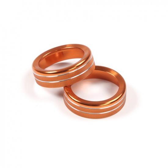 Για Ford Ranger 2015-2018 Δακτύλιος Διακόσμησης Κουμπιού Έντασης/Media Πορτοκαλί Κράμα Αλουμινίου