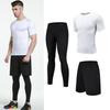 Men's Quick-Dry Basketball Compression Sportswear Set - 3 or 4 Pieces for Autumn/Winter Running
