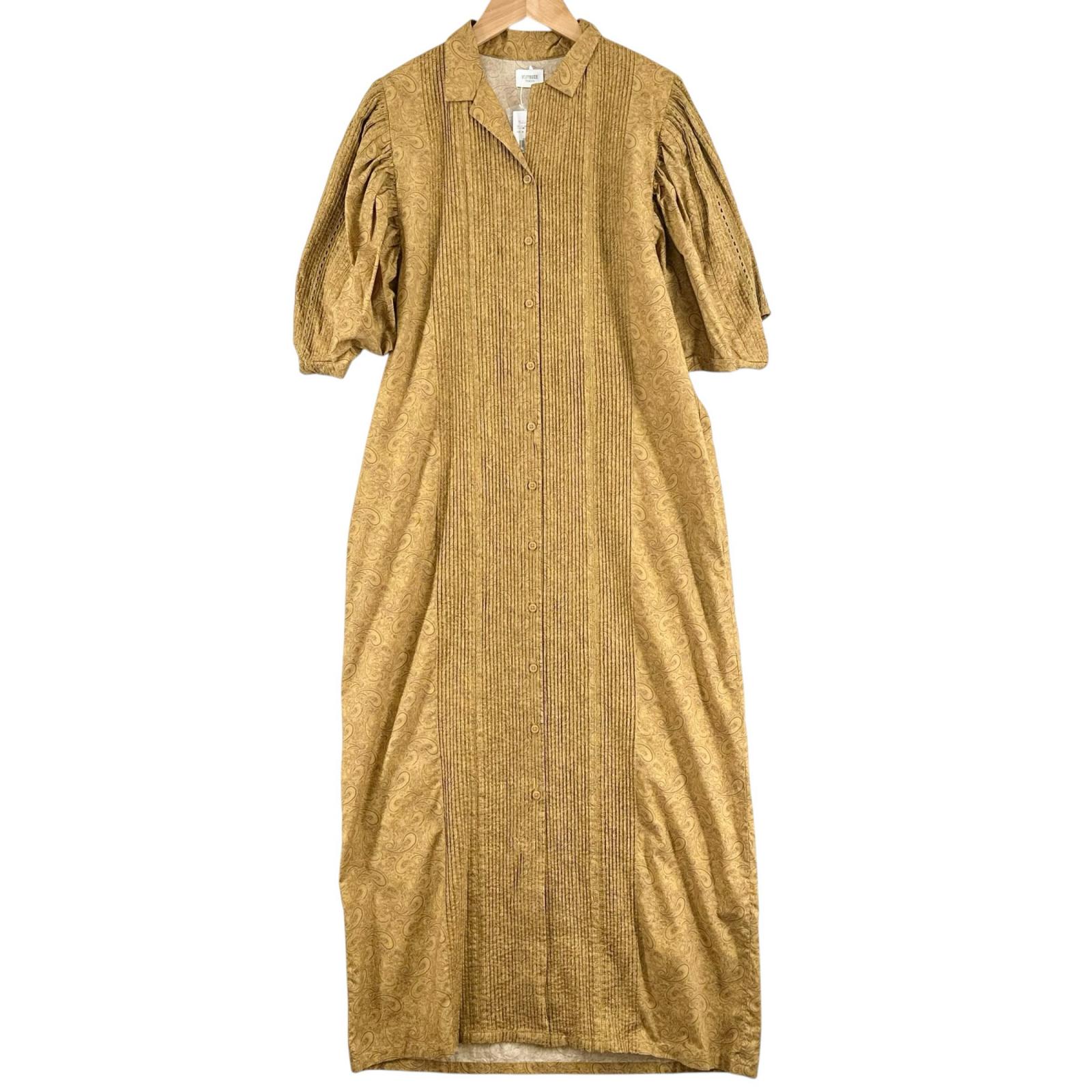 Ikitsuke Tokyo Paisley one piece Brown Women 38 shirt used