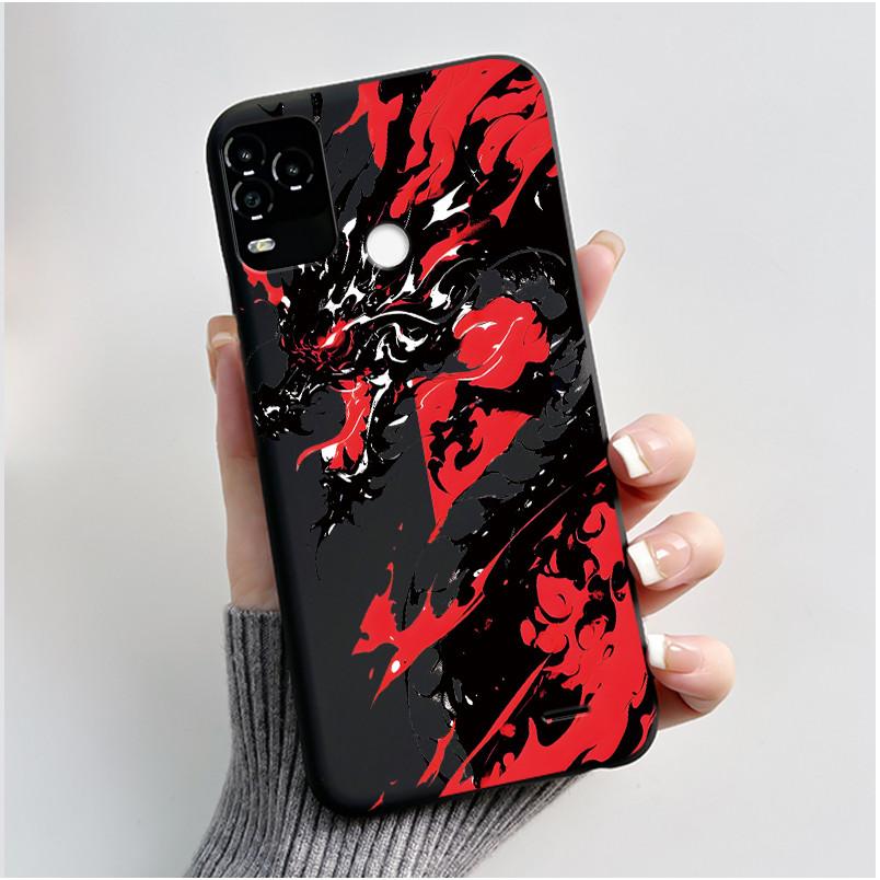 Black Phone Case For BLU G71 Plus (G71+ G71P) Shockproof For BLU G71 Plus (G71+ G71P) Little Rabbit In The Flowers Pattern Cover