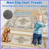 Good-Edging Stair Treads Non-Slip Carpet Mat, 32In X 20In Indoor Stair Runners For Wooden Steps, Rubber Backing Stair Rugs