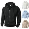 Men's  Sports  Solid  Color  Pattern  Leisure  Zipper  Hooded  Hood  Hoodie  Coat