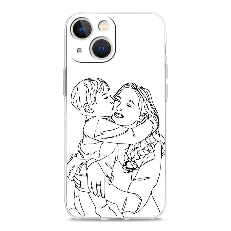 

Чехол для телефона для iPhone 15 14 13 12 Mini 11 Pro Max XS X XR 7 8 Plus Прозрачный Ударопрочный Силиконовый ТПУ Чехол Девочка Мама Семья iPhone 15 Pro