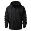 Men's Solid Color Half-Zip Sweatshirt Hoodie Men's Sports Large Size Casual Sweatshirt