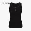 Edition Women's Summer Silk Cotton Linen U-neck Knit Vest