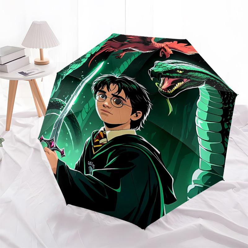 1pc Harry Potter, Sword of Gryffindor Automatic Umbrella with Folding Feature - Compact Travel Umbrella, Perfect Gift for Birthday, Christmas, 067