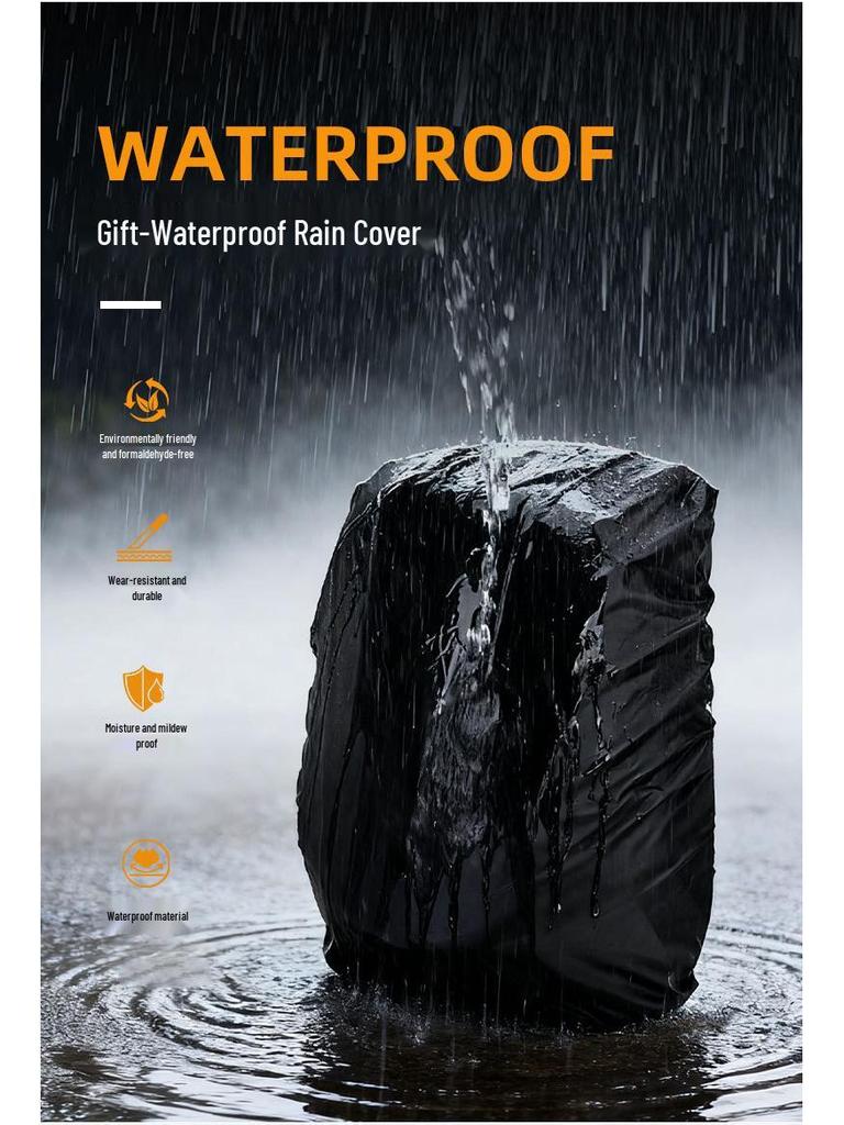 Motorcycle Helmet Backpack, Waterproof Hard Shell Riding Bag, KTM Style