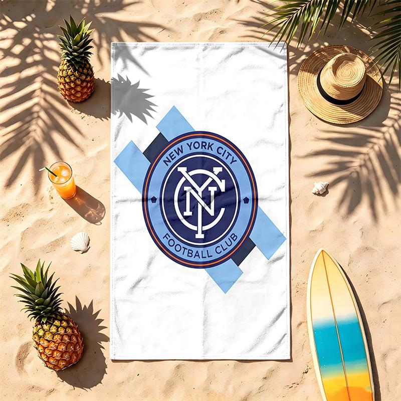 New York City FC (1) Theme Beach Towel Sand Resistant Soft And Comfortable Suitable For The Pool Camping Yoga And Diving A Travel