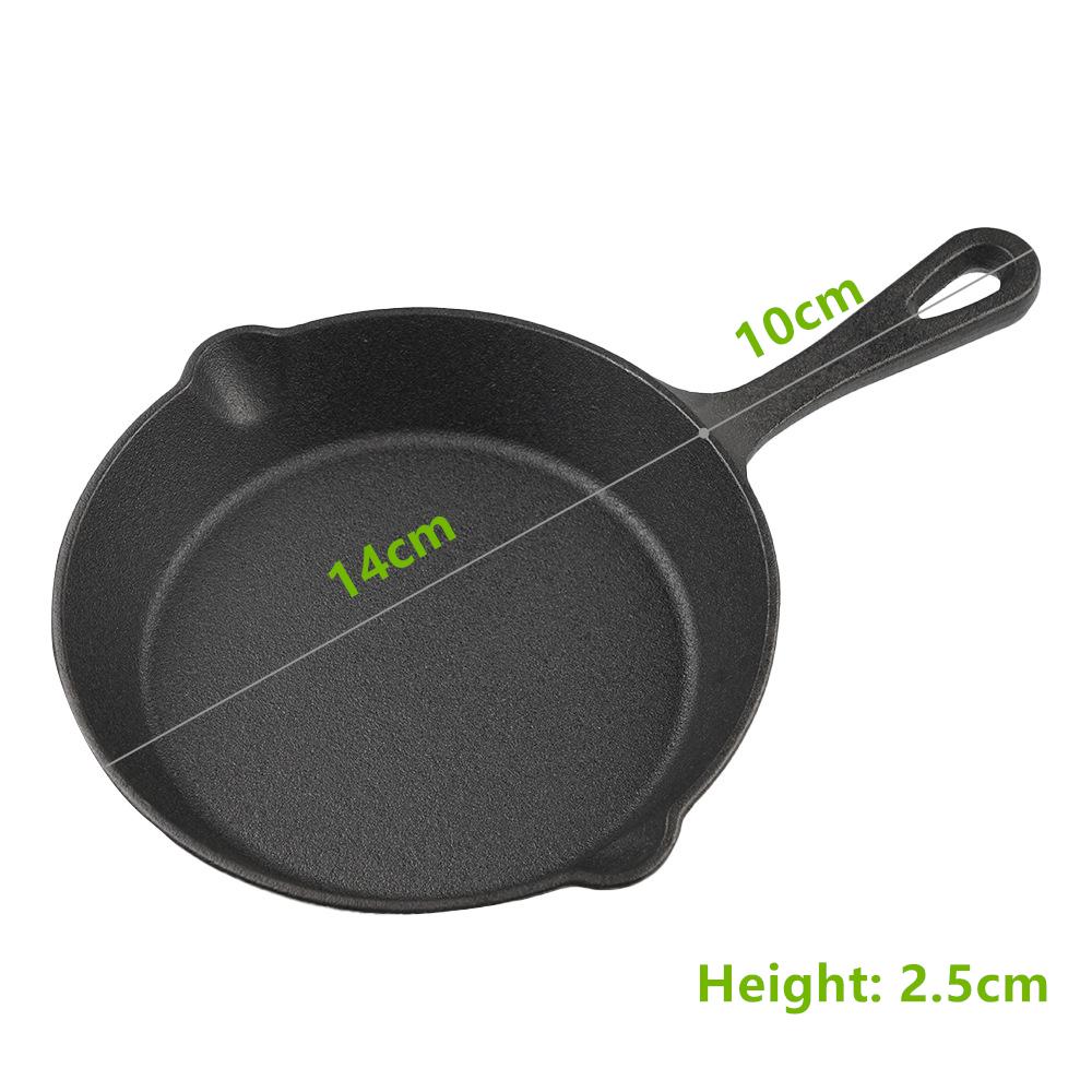

LMETJMA 14/16/20/26cm Cast Iron Skillet Pre-Seasoned Cast Iron Frying Pan Breakfast Pan Omelette Pancake Pan Induction Cookware