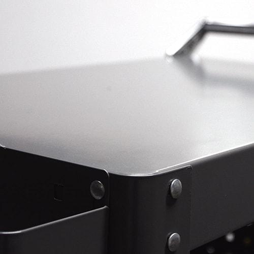 SHUTER Tool Cart, 3-Tier Tool Wagon, Tool Box with Casters, 88cm High X 89cm Wide X 52cm Deep, 200kg Load Capacity, DIY, Black, CT-1