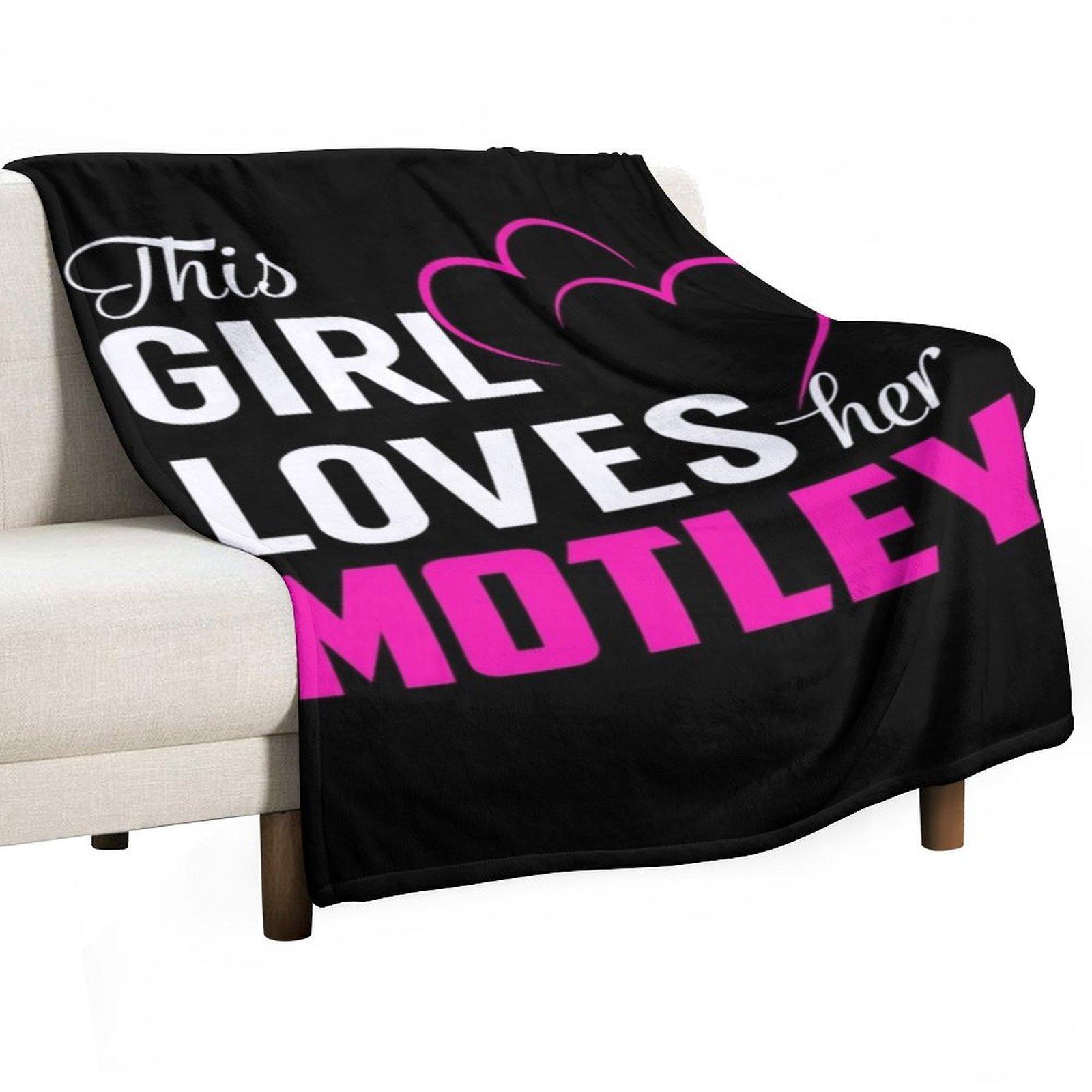 Motley This Girl Loves Her MOTLEY Throw Blanket Camping Blankets For Sofas Beach Giant Sofa Blankets 30x40in