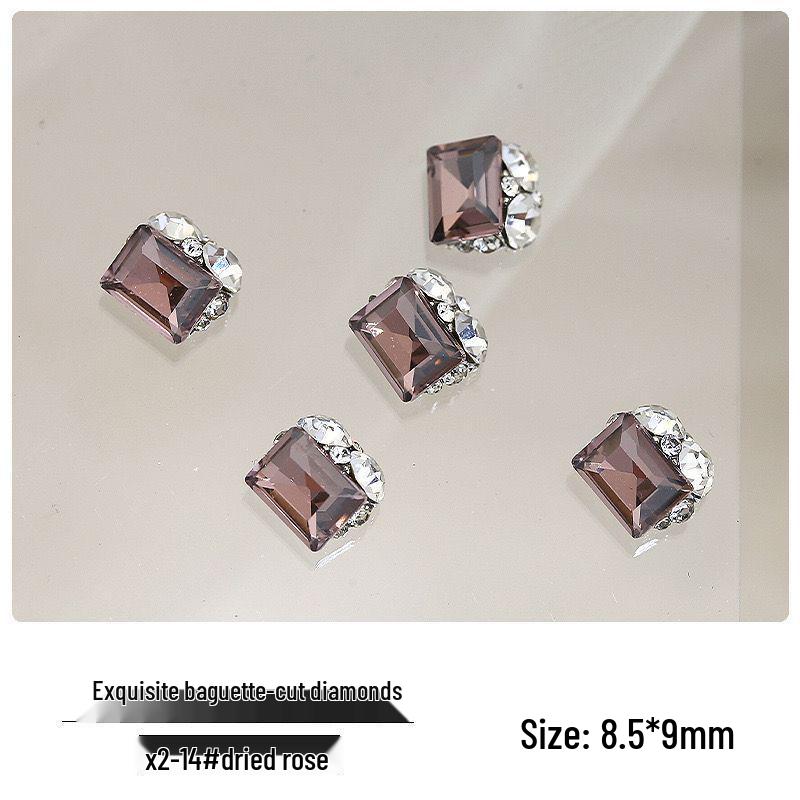 Luxury Crystal Diamond Nail Art: Rectangle & Square Shapes, Super Flash Finish, Versatile Manicure Accessory.