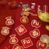 New Year Spring Festival Joyful Fengshui Seamless Adhesive Hooks Super Strong Glue Hooks Tile Wall Punching Sealant Stickers