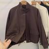 Korean Sweet Cool Short Stand Collar Women In Autumn Loose Windbreaker Casual Work Jacket Top