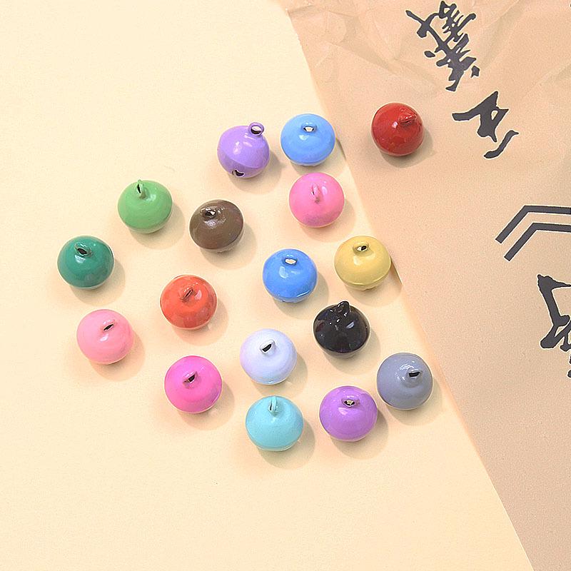 14mm Candy Color Bells: DIY Single-Tone Painted Christmas Ornaments & Colorful Keychain Accessories