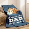Cozy Flannel Throw Blanket Machine Washable Digital Print Allseason Multipurpose Sofa Throw Do Not Disturb Dad Is Charging Sloth D