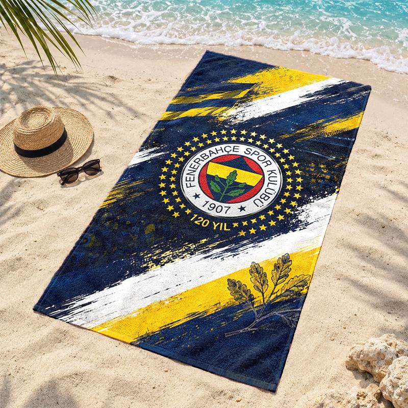 Fenerbahce Microfiber Beach Towel Quick Dry Sand Free Lightweight Beach Towels for Travel Swimming Camping