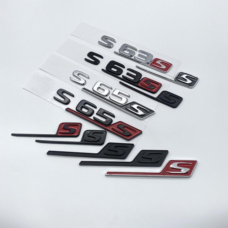 Lettere 3D S63 S65 V12 Biturbo V8Biturbo 4matic+ Emblema in ABS per Mercedes Benz W222 W223 Parafango Auto Bagagliaio Adesivo