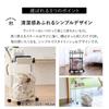 EMOOR Laundry Basket, Laundry Cart, White, Basket, Laundry Rack, Cart, Laundry Basket, 2-Tier, Mesh, with Casters