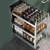 Modern 3-Layer Glass Pull-Out Spice Rack