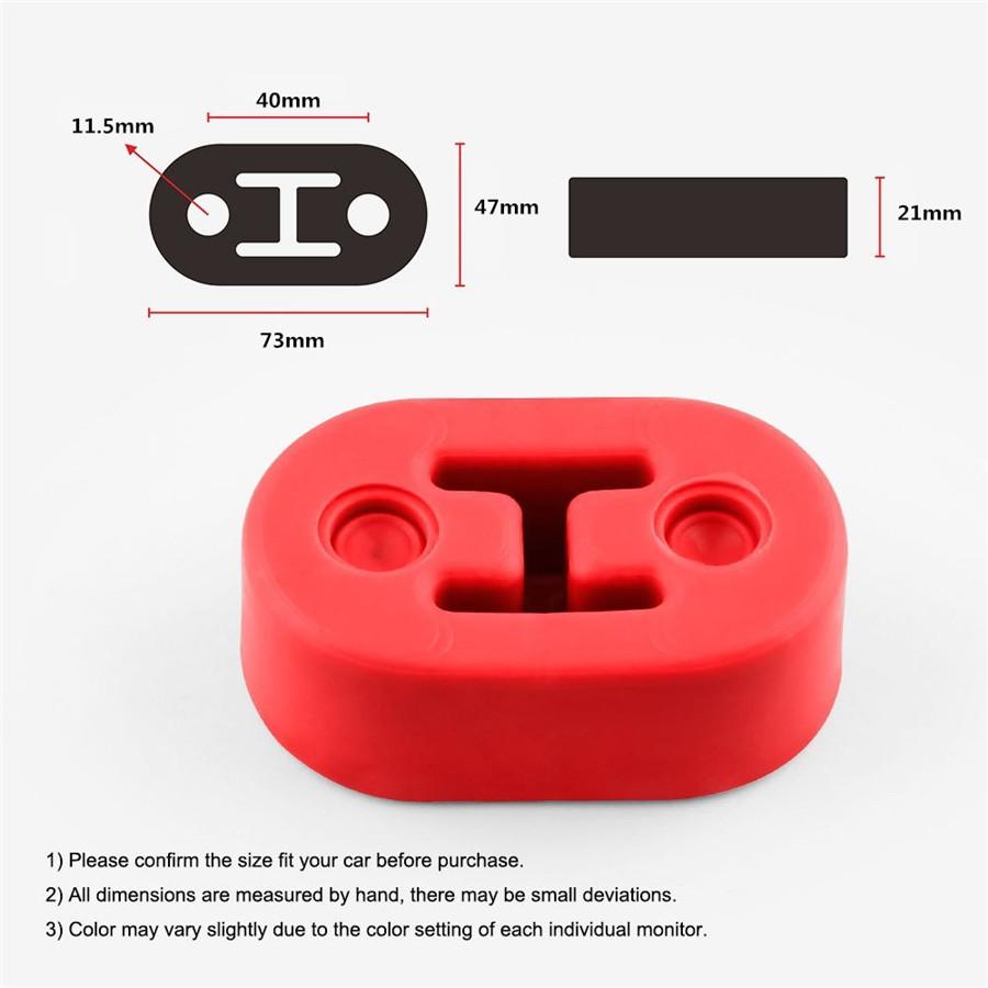 4pcs Red Short Polyurethane Muffler Hanger Red 11.5mm For Car Automotive Vehicle