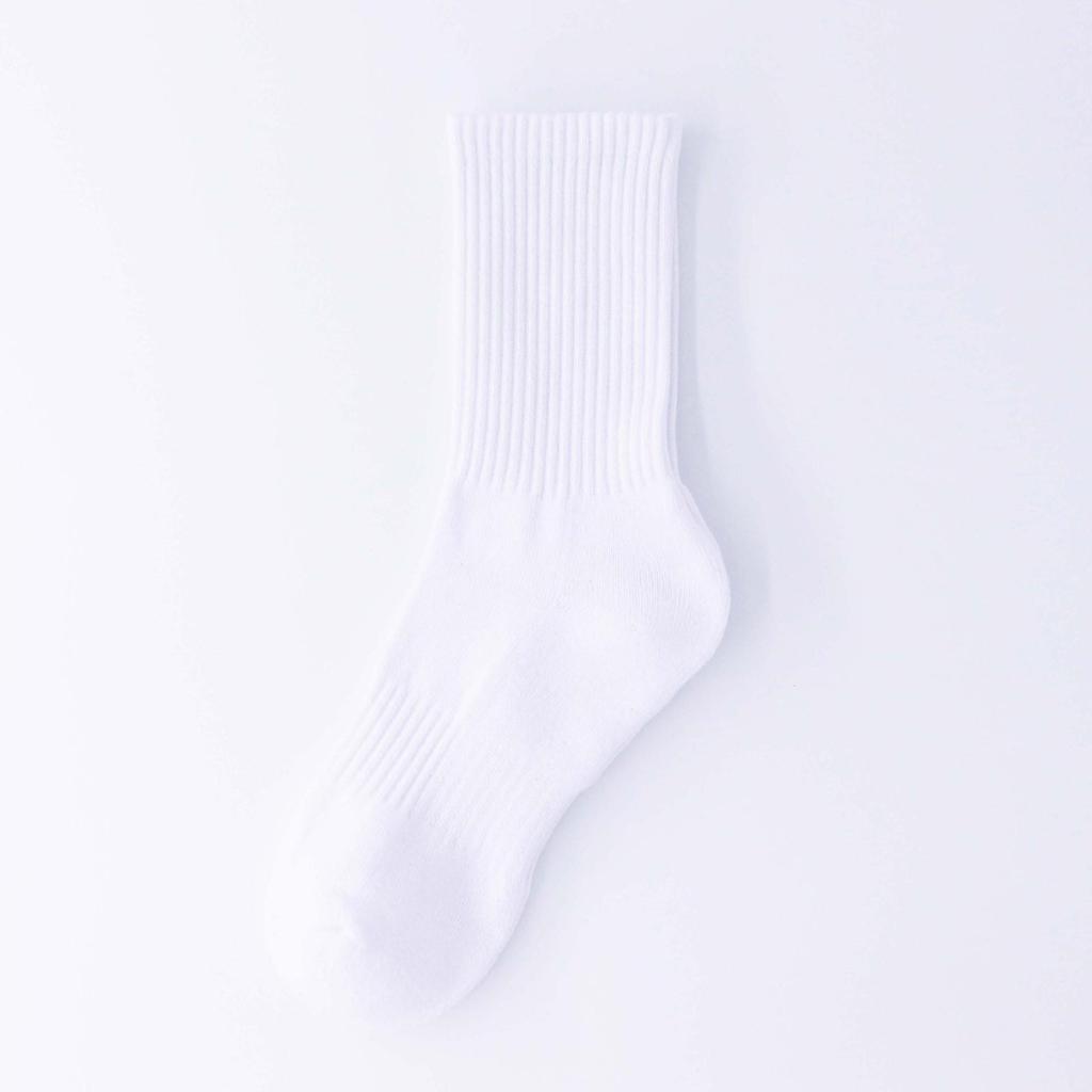 Men's Black & White Combed Cotton Sports Socks: Mid-Calf & High-Calf Compression, Odor-Resistant, Sweat-Absorbent, Ankle Length
