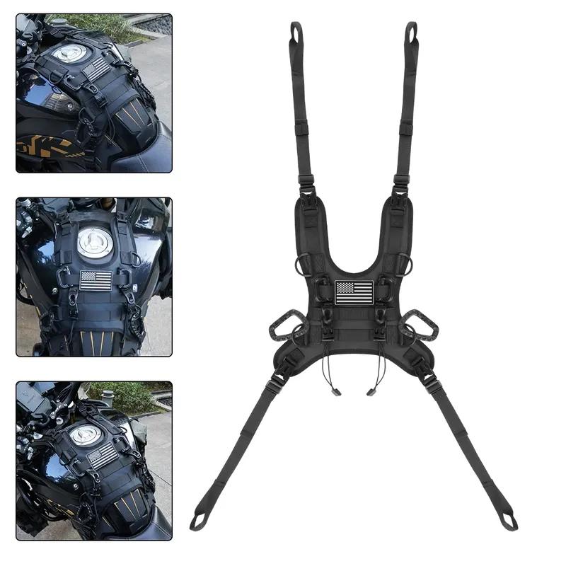 Motorcycle Fuel Tank Bag Base Vest Portable Motorbike Tank Bags Mounting Kit for Universal Off-road Motorcycle Fuel Tank Pack