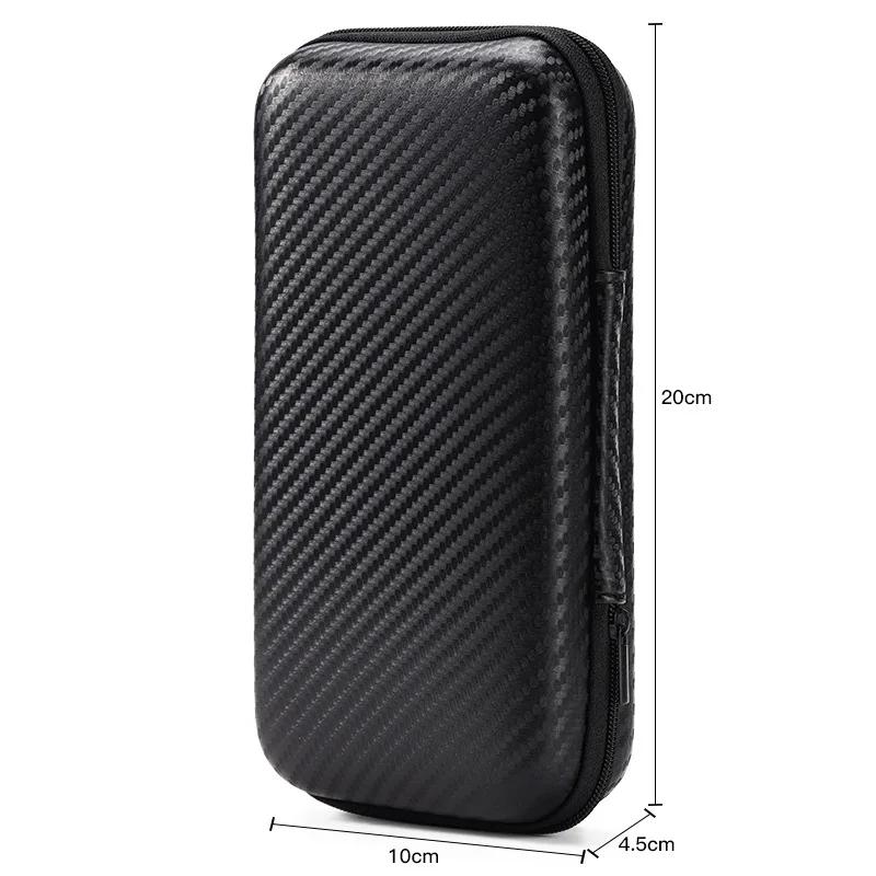 Mini Storage Bag EVA Waterproof Bluetooth Earphone Data Cable Travel Organizing Container Zipper Bags Fashion Black Storage Case