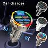 Smart 6-in-1 Car Charger with 66W Super Fast Charging Flash Charge for Multiple Phones, High Power Multi-port Vehicle Charger