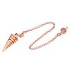 Cone 100% Copper Brass Metal Pendant Pendulum for Divination Dowsing Reiki Healing Egyptian Isis Pendulos Professional A001