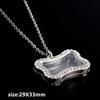 1pcs Alloy Pendant Magnet Locket Necklace Water Droplet Rectangle Heart Necklaces For Women Men DIY Photo Stainless Steel Chains