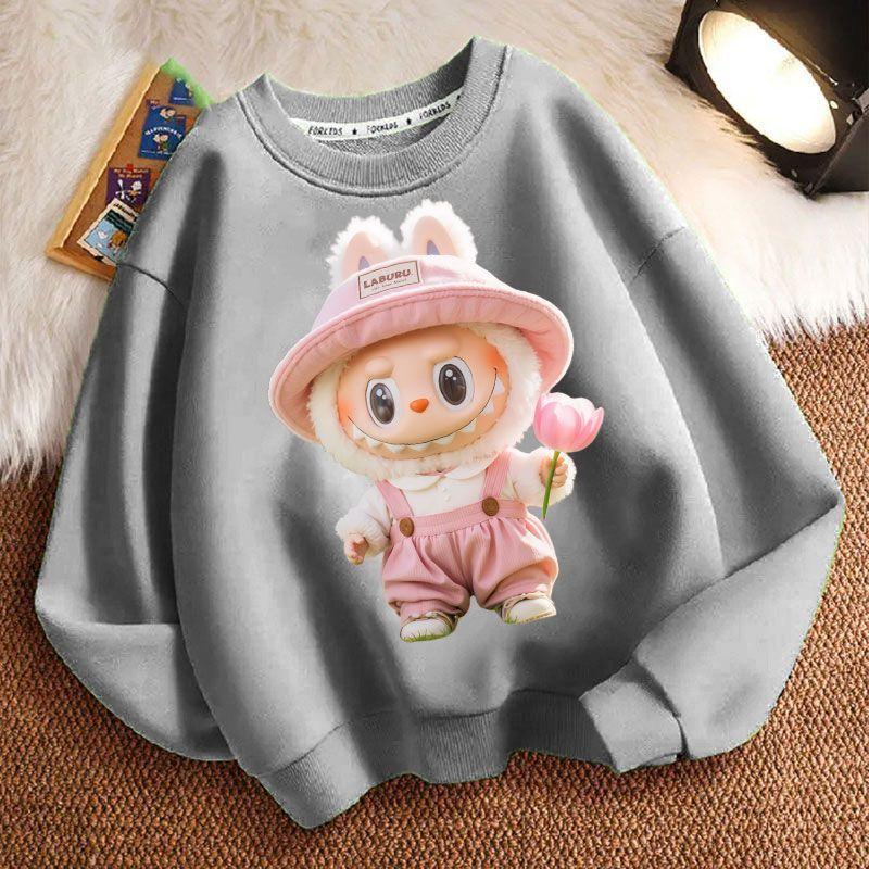 Children's Fashion Hoodies for Spring and Autumn: Round-neck, Long-sleeved, Loose Hoodies for Boys and Girls