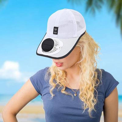 Summer Fan Sunhat Women Men Fan Baseball Hat Solar Charging Fan Caps UV Protection Adjustable Beach Hat Camping Hiking