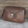 Men's Crazy Horse Top Grain Leather Waist Bag for 6.1-6.7" Phones