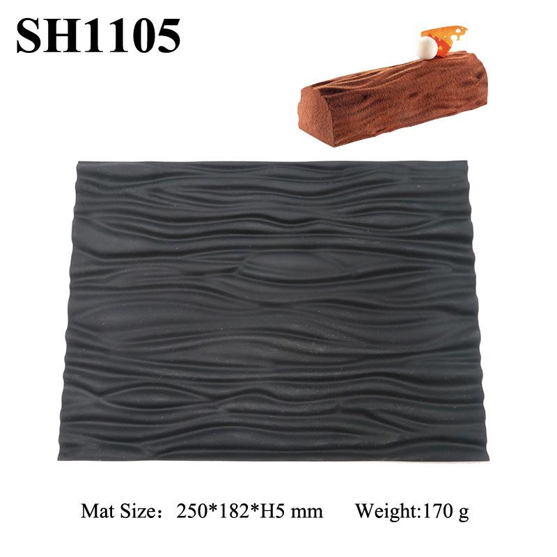 Silicone Mousse Swiss Roll Texture Pad - Tree Bark Lace Fondant Mat for Western Pastry Baking