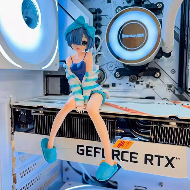 

RE: ZERO - Начинаем жизнь в другом мире Рем и Рам Декоративная фигурка для рабочего стола, декора корпуса компьютера и дисплея Homewear, blue rem