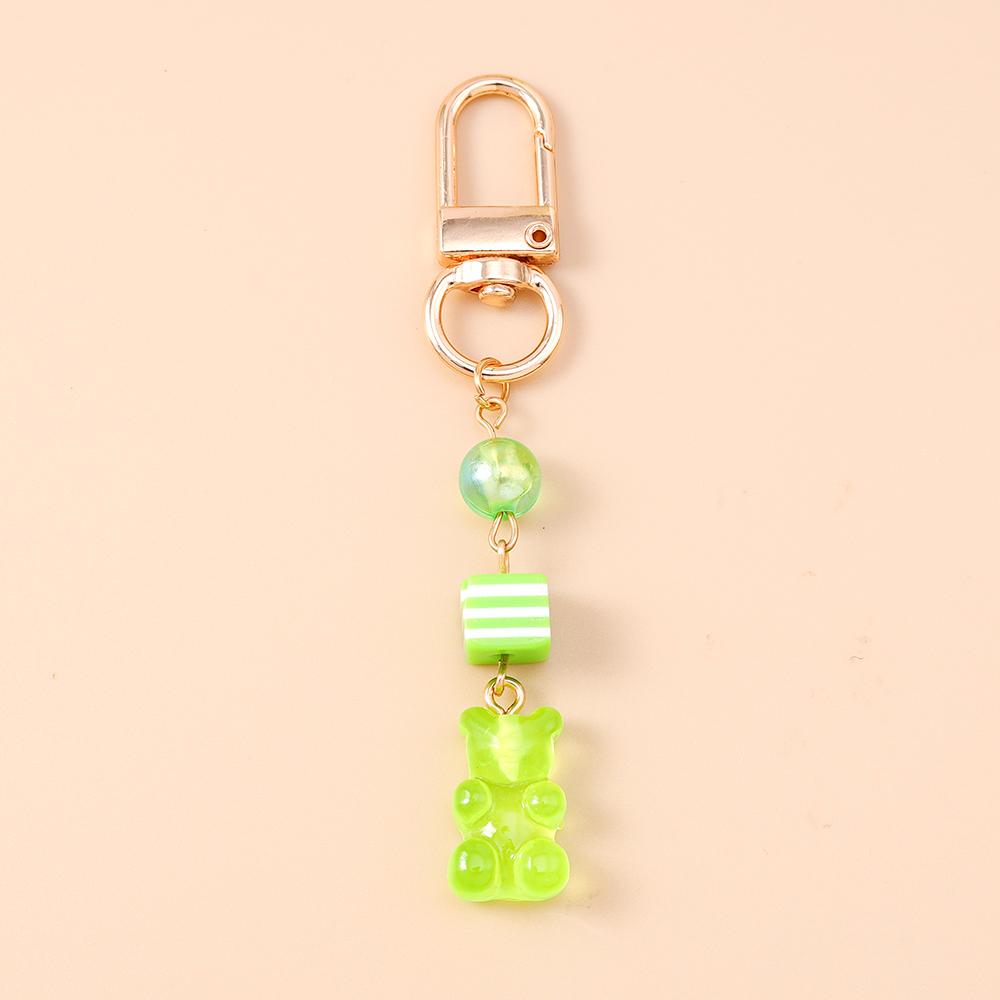 Cute Resin Gummy Bear Key Chain 3D Animal Key Ring Pendants for  Women Girls Handbag DIY Kid's Jewelry Gifts