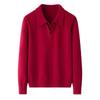 Autumn-Winter Stylish Lapel Sweater for Middle-Aged Women