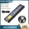 Portable COB LED Flashlight USB Rechargeable Work Light Magnetic Lanterna Hanging Lamp with Built-in Battery Camping Torch