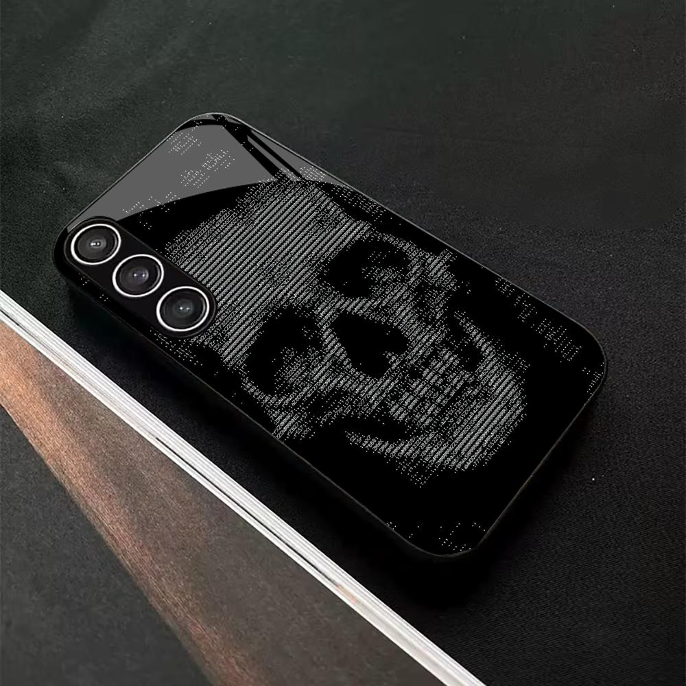 Anime Game Skull Skull Head PhoneCase Glass PhoneCase for Samsung Galaxy S26 S25 S24 S23 S22 S21 FE Ultra Plus Dropresistant