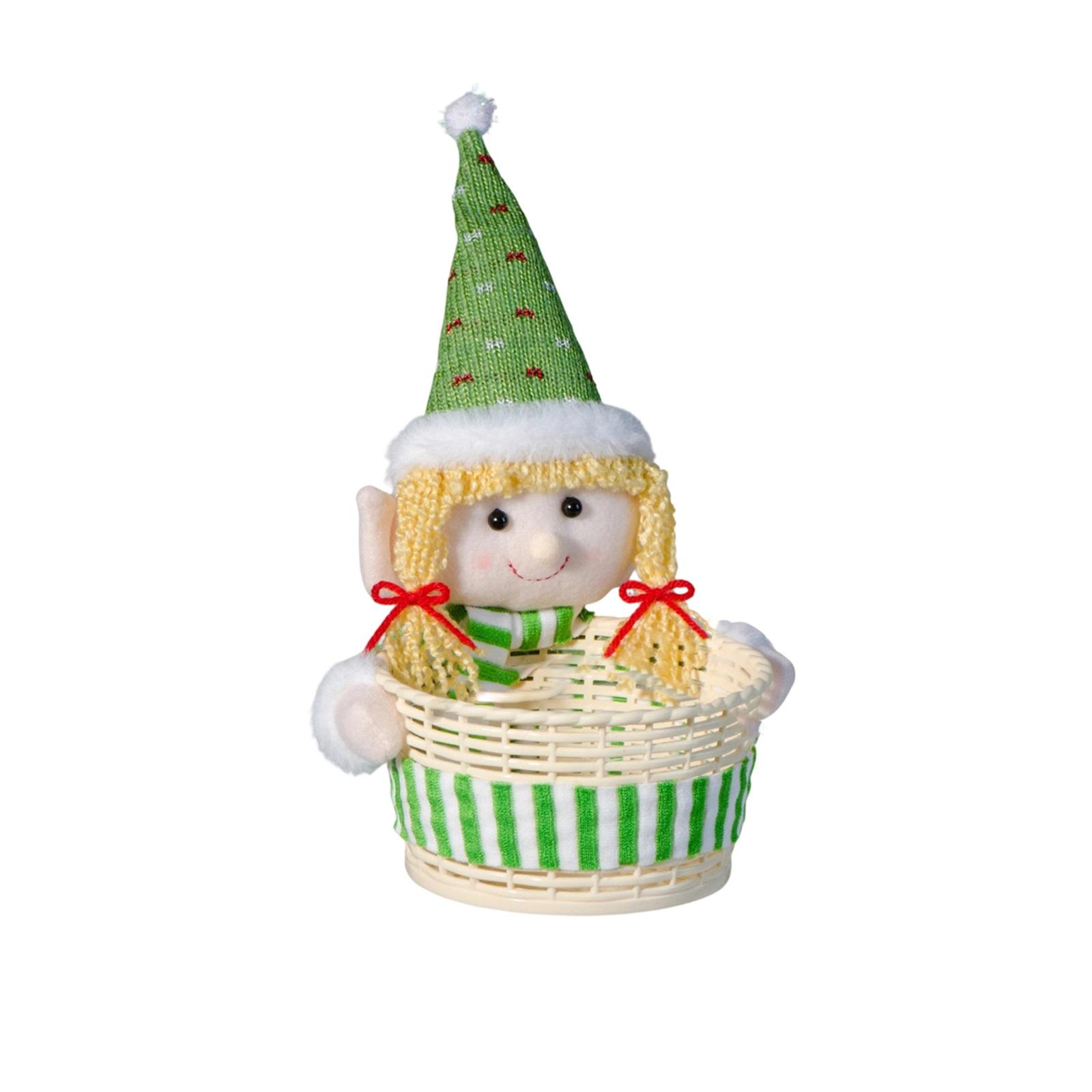 

Christmas Candy Basket, Christmas Eve Counter Decoration, Candy Box Decoration, Gifts, Elderly Desktop Decoration, Candy Jar One Size зелёный