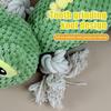 Squeaky Plush Dog Toy Stuffed Animal Dog Chew Toy Rope Knot Interactive Tug-of-War Toy for Puppies Adult Dogs Teeth Cleaning Training
